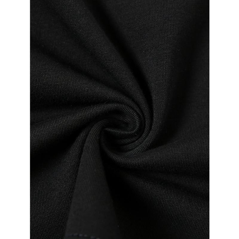 European sizes Men'S Gothic Skeleton Print T-Shirt - Short Sleeve with Human & Dog Skeleton Design, Slight Stretch Knit Fabric, All-Season Casual &