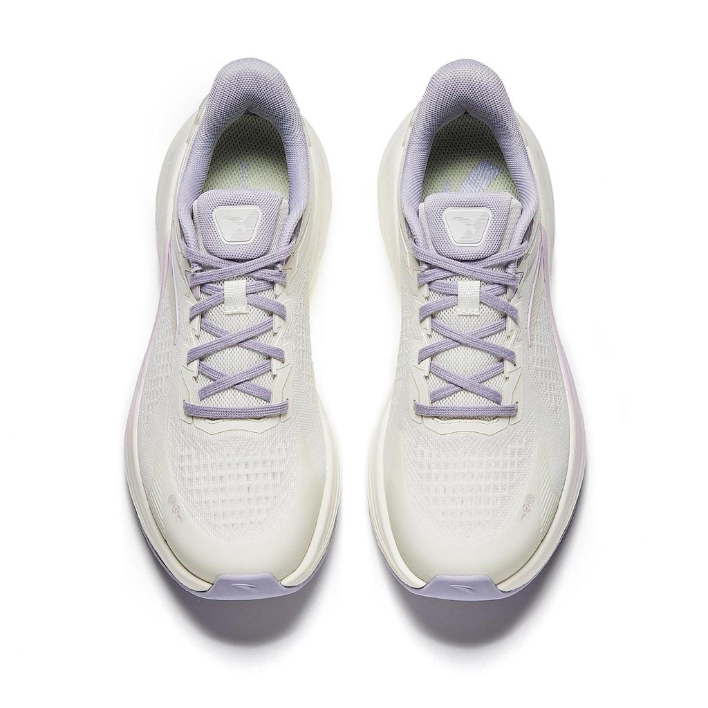 New Anta Cushioning Anti-Slip And Wear-Resistant Height Increasing Low-Top Running Shoes Women's White Purple 922515511-1