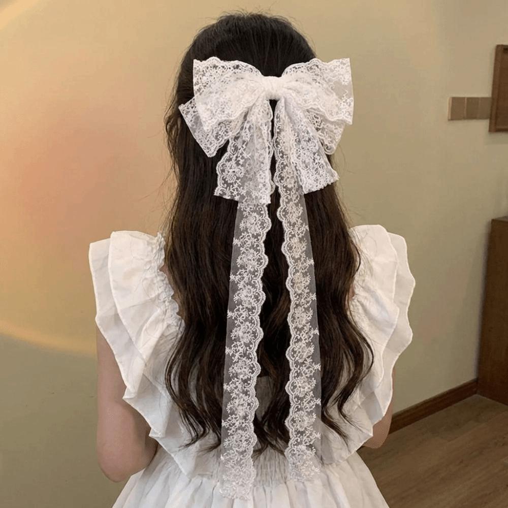 Butterfly Shap Ribbon Hair Clip Elegant Design Back Head Hair Clip  Daily Use