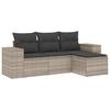 VidaXL Salon de Jardin avec Coussins 4 pcs, Canapés de Terrasse, Ensemble de Meubles de Patio, Mobilier d'Extérieur, Gris 3254809