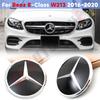 Front Grille Star Logo 3D Mirror Emblem With LED Lighting Chrome Silver Glossy Matte Black For Mercedes Benz E-Class W213 16-20