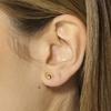Boucles d'oreilles - LUXENTER - Nokie - Argent sterling 925 - Or jaune 18K - Motif géométrique volumineux