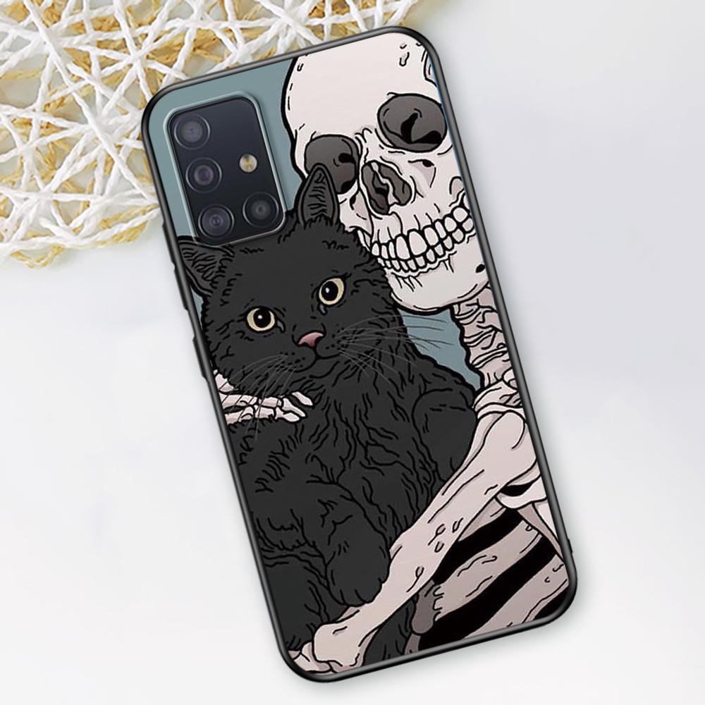 Grim Reaper Skull Skelet Case for Samsung Galaxy A52 A12 A53 A51 A32 A21s A22 A31 A72 A02s A13 5G A11 A41 A03s TPU Phone Cover