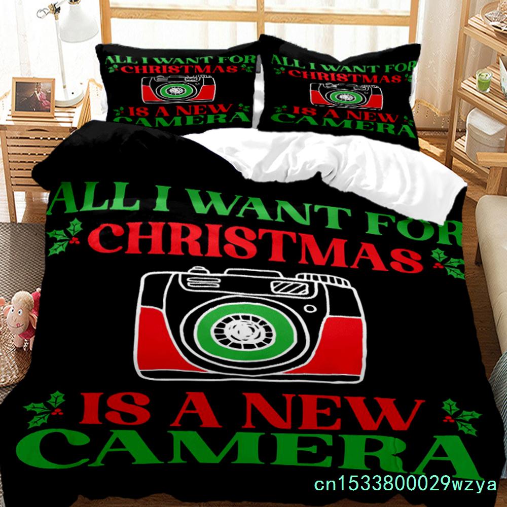 Vintage Camera Duvet Cover Fashion Comforter Bedding Set Soft Quilt Cover And Pillowcases For Teens Boy Single/Double/Queen/King