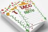 Inkdotpot Pack Of 30 Taco Bout Party Invites, Fiesta Party Invitations, Fill In Blank Invites With Envelopes