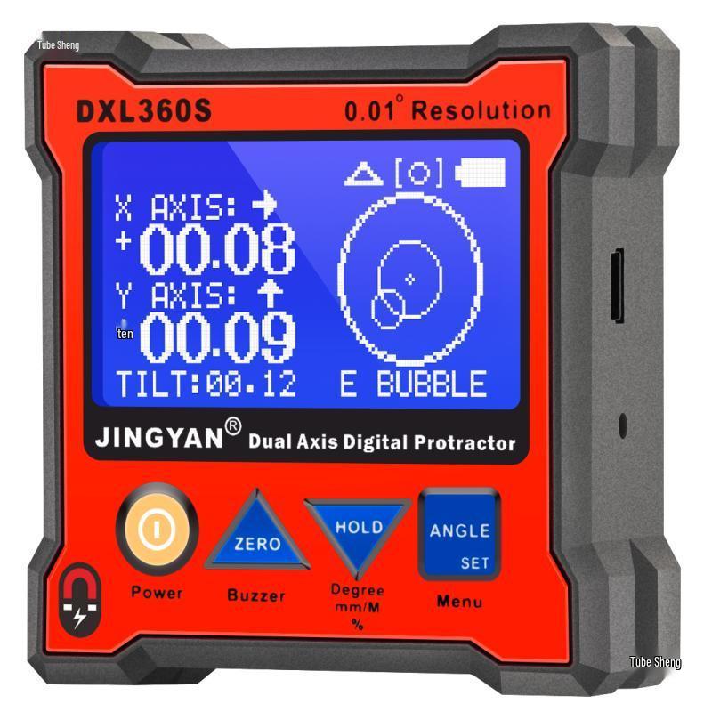 Jingyan DXL360S High-Precision Digital Dual-Axis Electronic Level with Lithium Battery