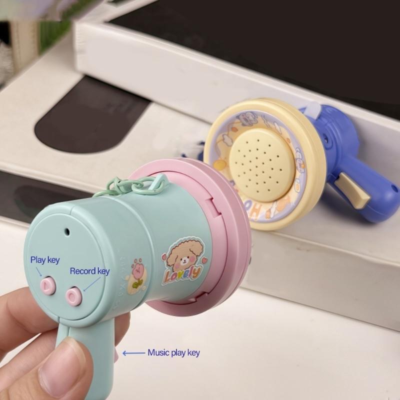 Cute Mini Record Player Keychains with Soothing Music Box Function for Music Lovers