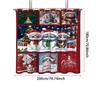 1Pc Christmas Cute Kitten Printed Waterproof Shower Partition Privacy Curtain 12 Hook Multi Size Decoration Machine Washable