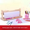 Wooden Paper Roll Dispenser Art with Paper Roll Craft Paper Roll Holder Tabletop Easel for Kids Suitable for Drawing