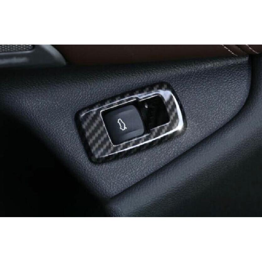 Carbon Fiber ABS Tailgate Rear Door Switch Cover Trim For BMW 5 Series 2018-