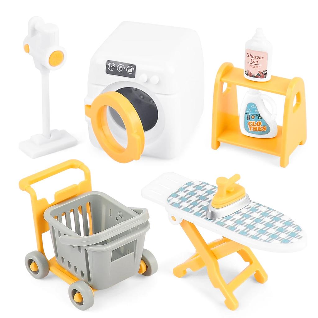 Non-Toxic Mini Furniture Set Ornaments House Toys Miniature Kitchen Bathroom Doll House Scene Accessories Furniture