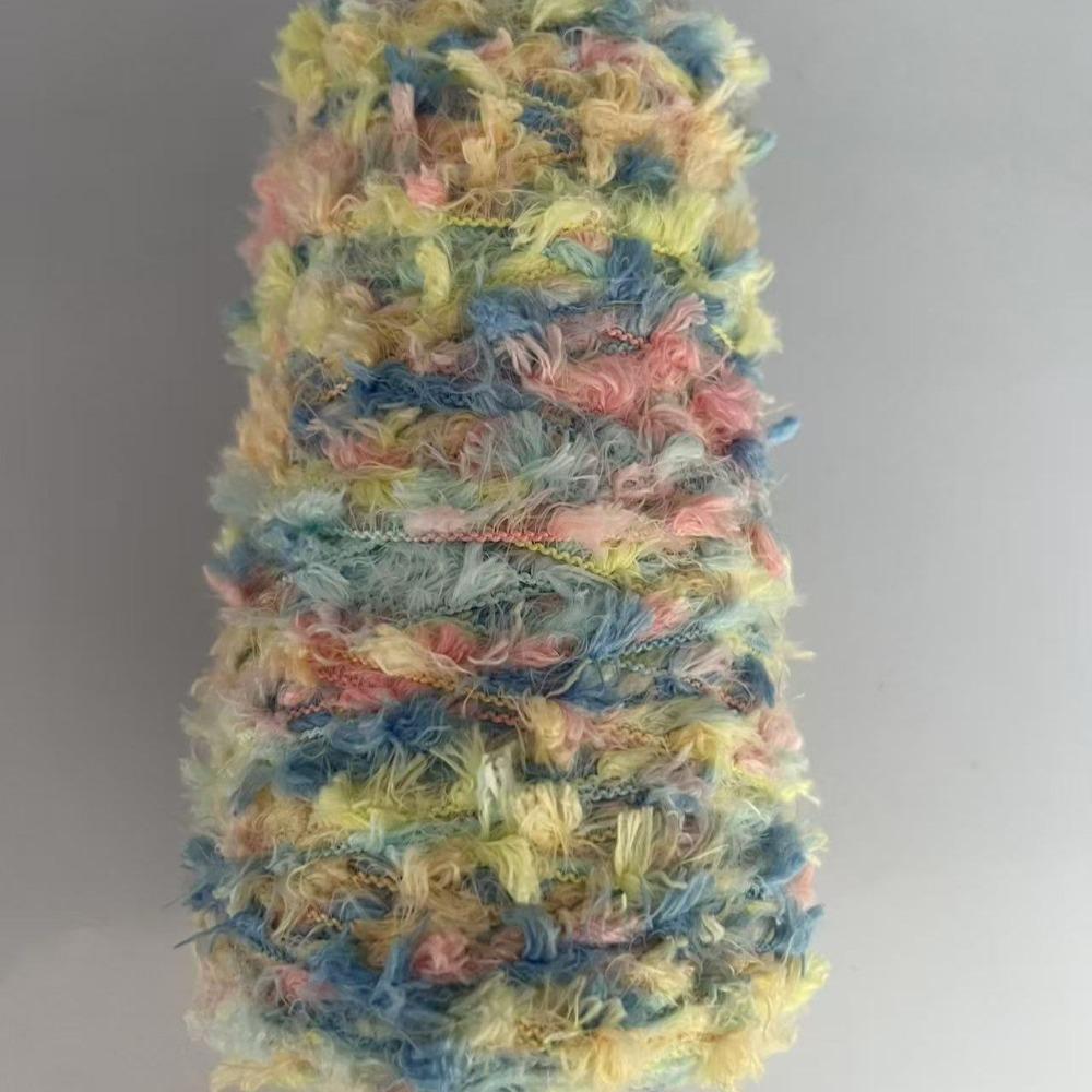 Segment Dyed Fish Tail Popcorn Hand Mixed Thread Yarn, Hand-woven Special DIY Knitting Sweater Special Bag Scarf Knitted Wool