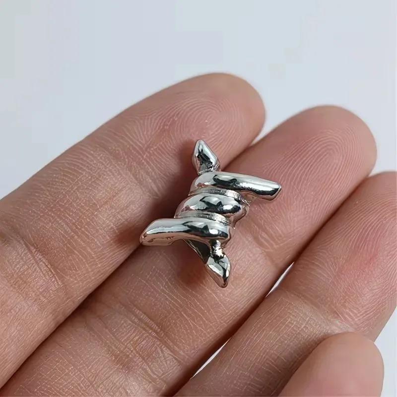 DIY Metall Dornknoten Schuhschnürsenkel Zubehör Draht Dornknoten Schnürsenkel Schnallen DIY Schmuckteil für Halskette Bastelbedarf