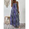 Spring and Summer European and American Women's Women's Printed Sling Dress Women