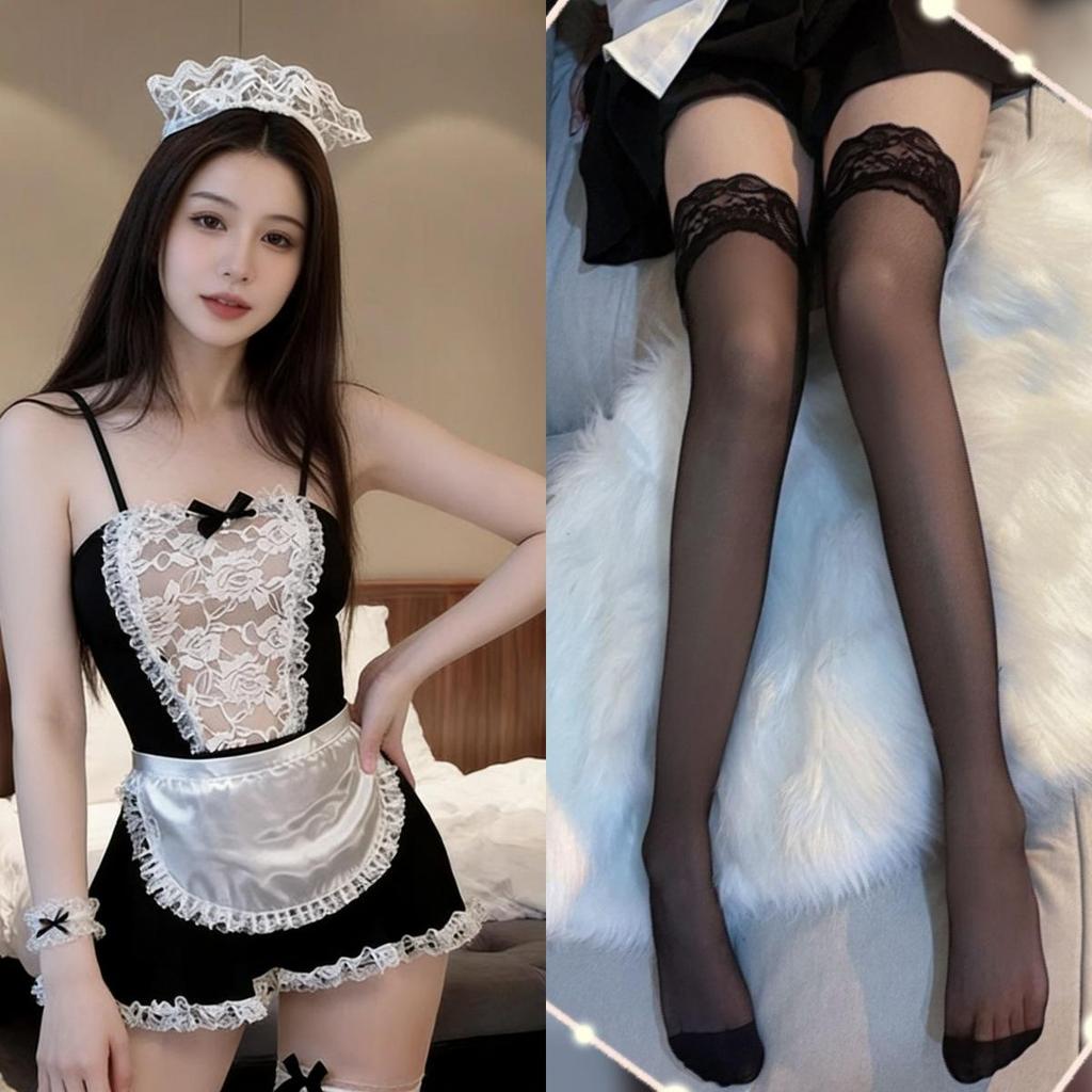 Sexy Maid Lingerie Set with Removable Lace Headband and Apron