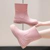 Rain shoes women's Japanese cute short waterproof rain boots medium tube camping treading water non-slip wear-resistant water shoes