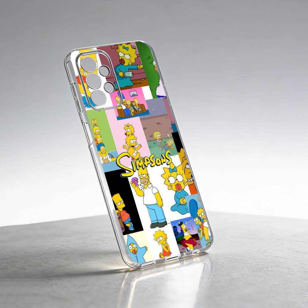 Cartoon The Simpson-T Phone Case Transparent Silicone Soft For Samsung S25,S24,S21,S22,S23,S30,Ultra,S20,Plus,Fe