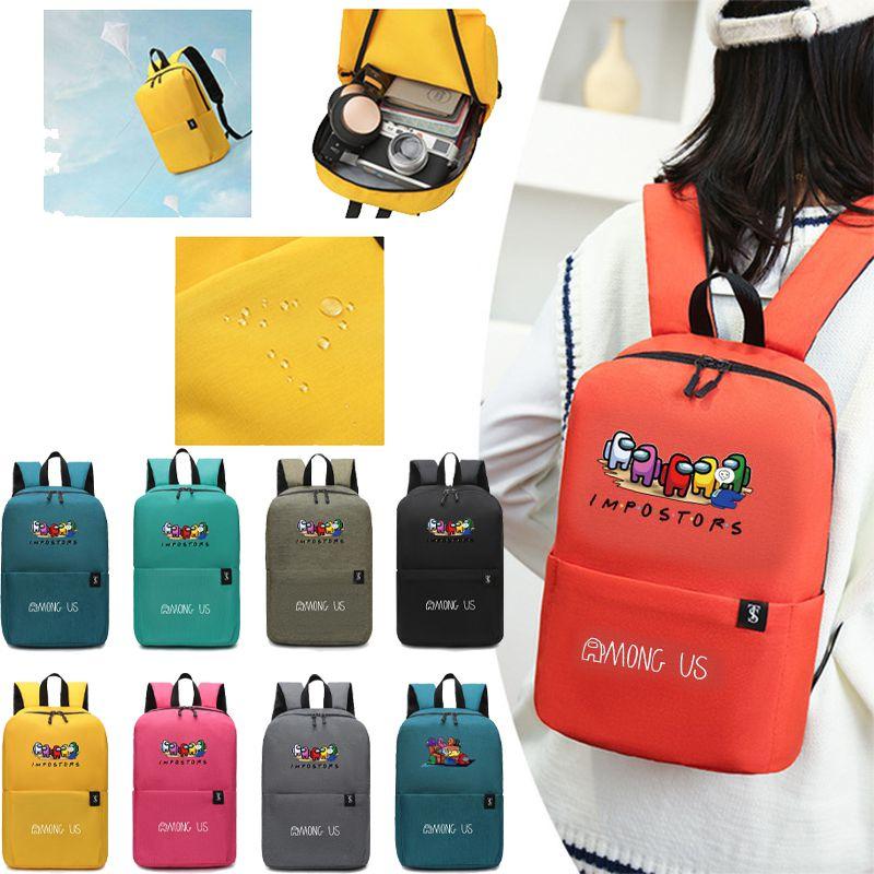 Us Among Visor Backpack Kids Rucksack Crewmate Back To School Bag Sus Impostor
