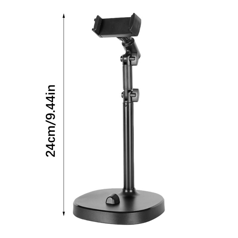 Clamp On Phone Holder With Height Adjustment Tilts Function Cold Shoe Mount Not Slip Base for Content Creation & Filming