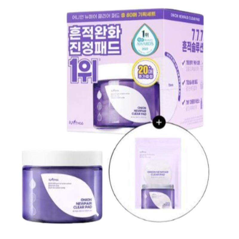 

Isntree Onion Newpair Clear Pad 60 Sheets (+20 Sheets Refill Bonus)