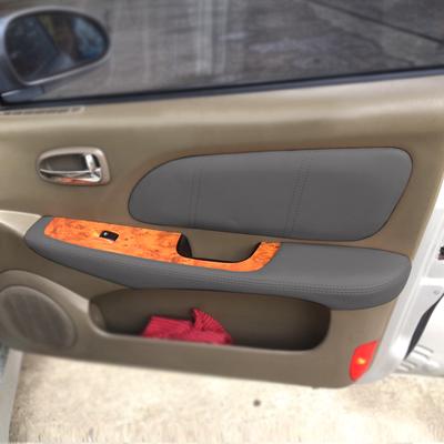 Reposabrazos de puerta interior con diseño de coche, cubierta de cuero de microfibra para Hyundai Sonata 2004 2005 2006 2007