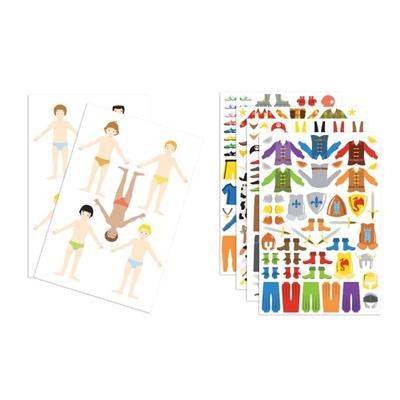 MégaCréa DIY - Stickers Fashion 10 Silhouettes Garçons 200 Pièces