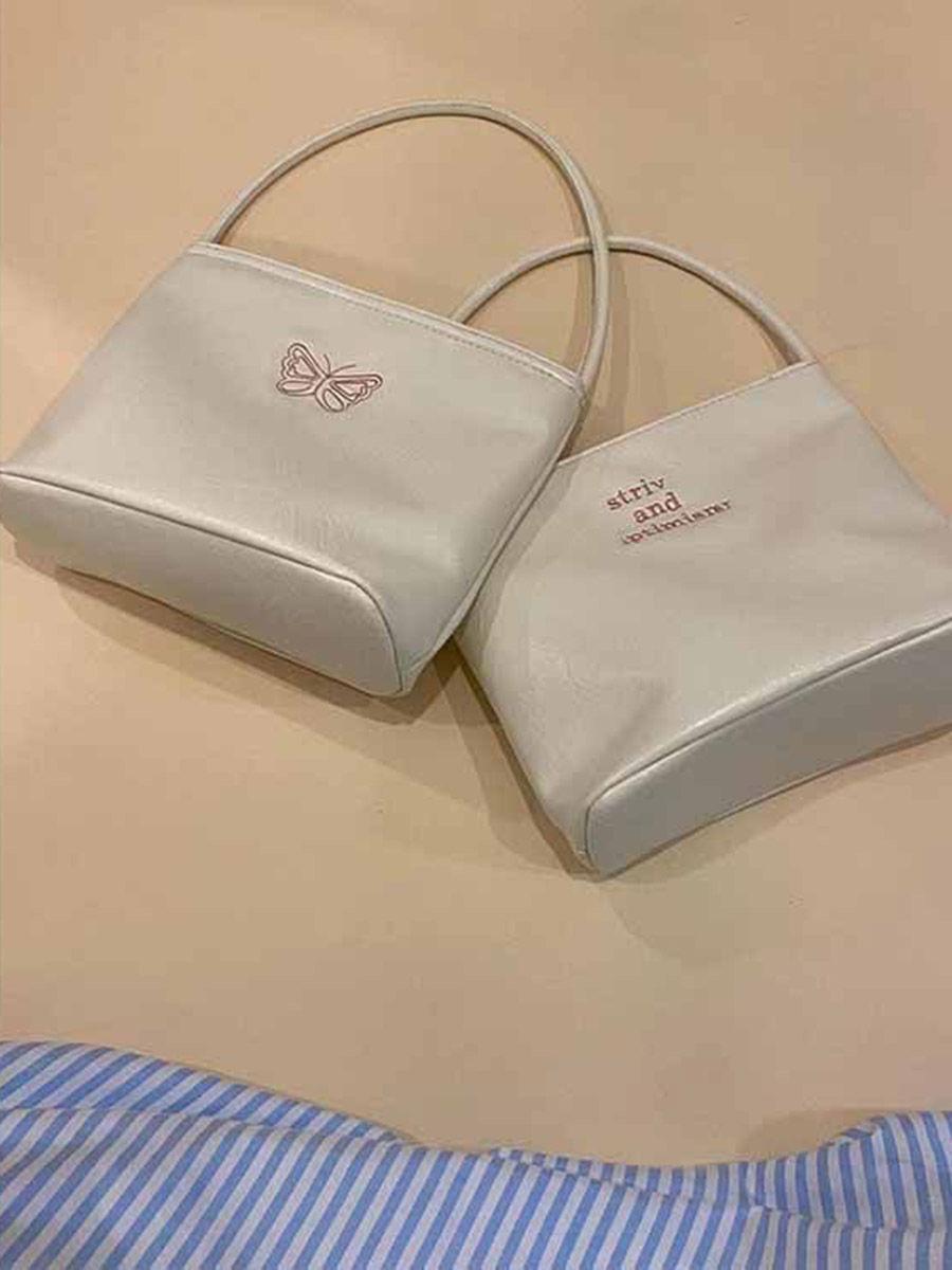 

Fashion Embroidery High Elastic Waterproof Pu Leather Versatile Casual Underarm Shoulder Women S Bag