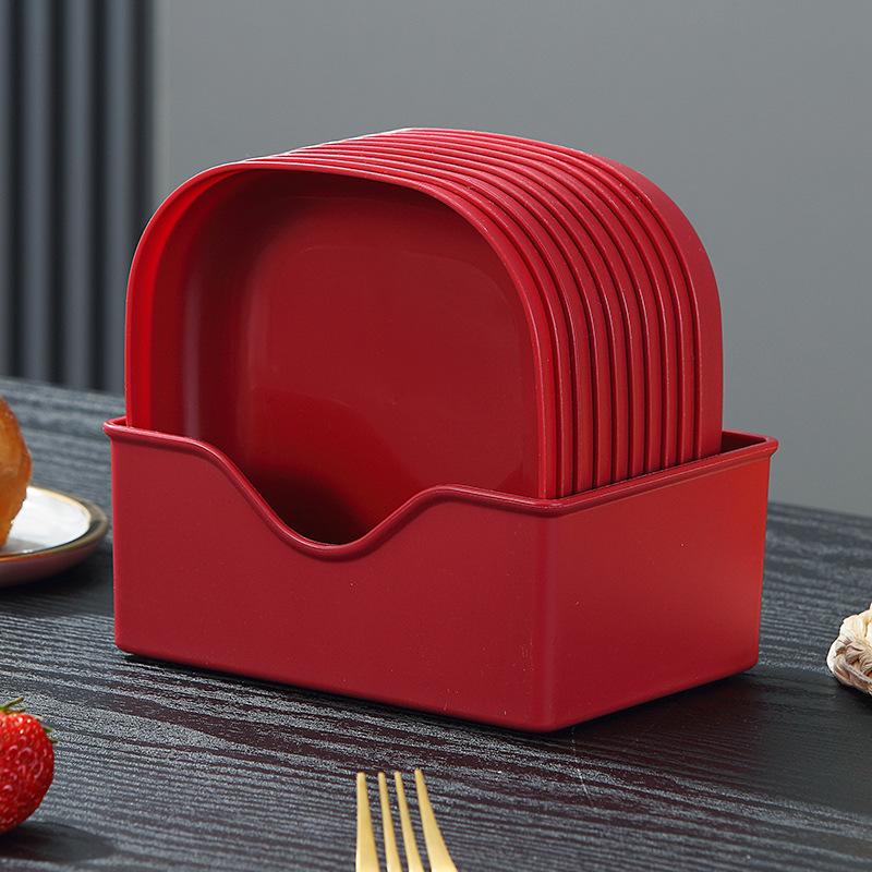 Spit Bone Plate Household Food Grade Fruit Plate Light Luxury High-End Dining Table Garbage Bone Plate Desktop Fruit Snack Fruit Plate