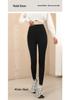 Women's Shark Skin Zippered Slimming Pants - Thickened Velvet Base Layer for Body Shaping Yoga, Autumn/Winter Warm Barbie Style.