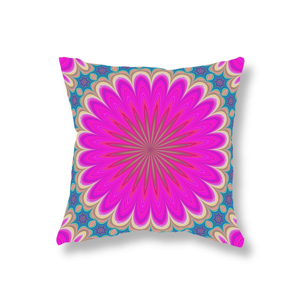 Psykedelisk Geometrisk Mandala Trykk Pynteputetrekk Sofadekor Rom Nattbord Kontor Spillstol Putetrekk Hjemmedekor