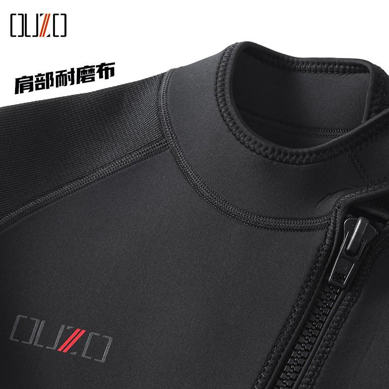 3mm Diving Suit OUZO Men's Short-sleeved Shorts Wetsuit Thickened Cold-proof Warmth Surfing One-piece Wet