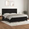 3143105 vidaXL Divan Bed and Mattress Black 200x200 Cm Velvet