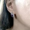 Stříbrné náušnice s přírodním ametystem 5,312 ct (2163329)
