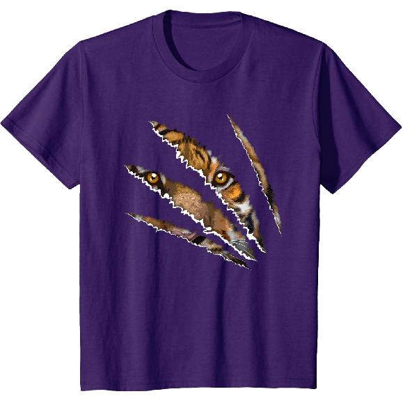 Tiger Eye For Men Women Claw Animal Siberian Tiger Face T-Shirt
