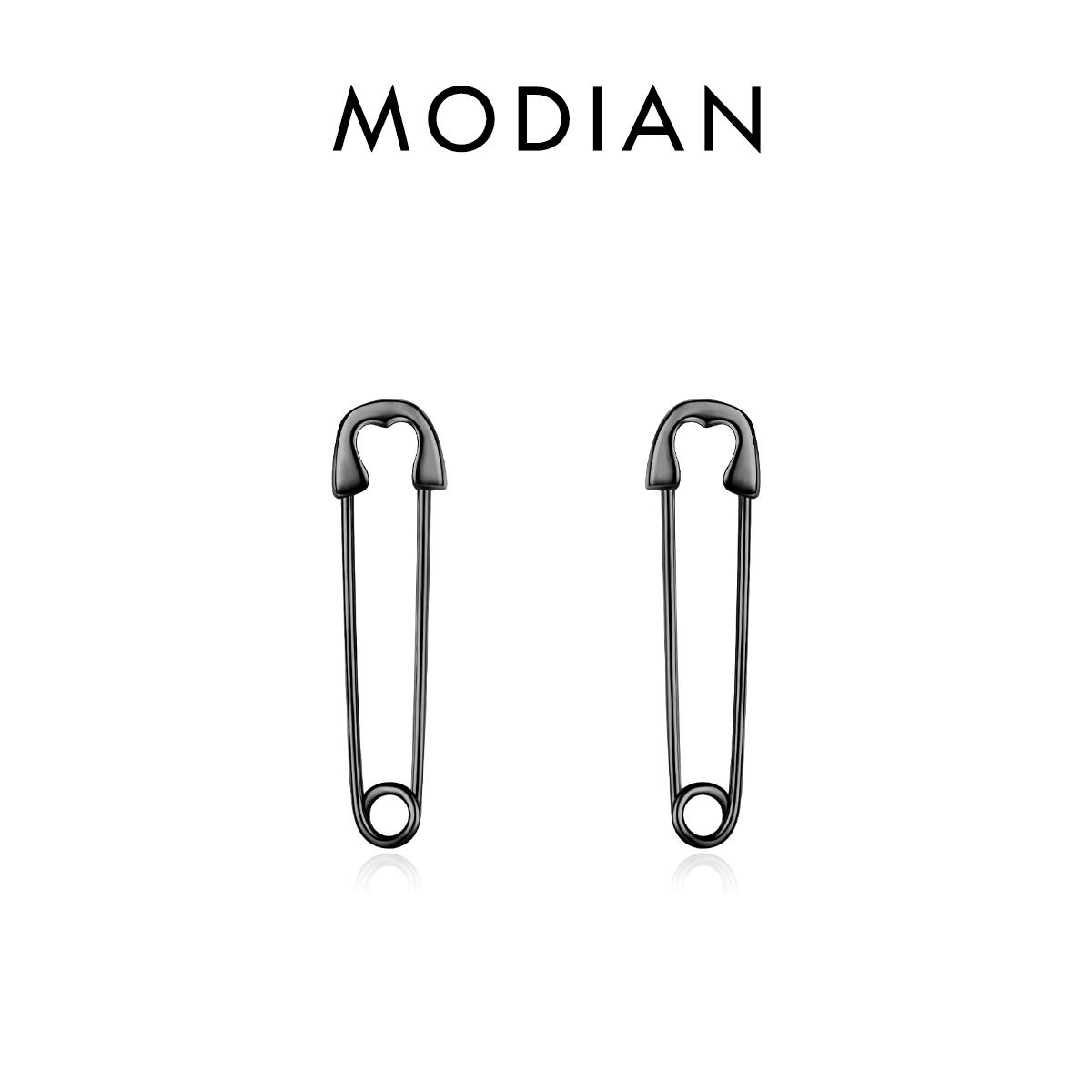 

Модиан, брошь из стерлингового серебра 925 пробы, серьги-гвоздики черного цвета, модные серьги в стиле панк для женщин, вечерние праздничные украшения, подарок чёрный