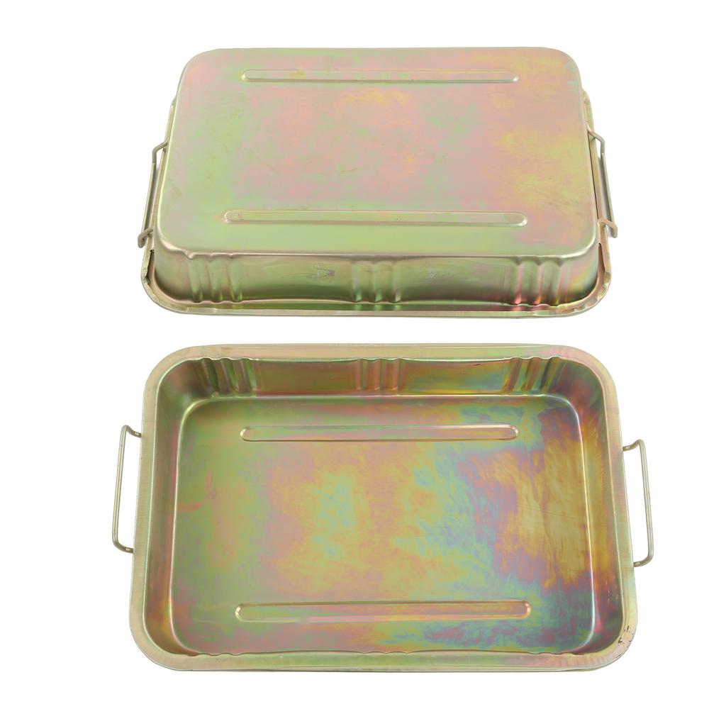 Galvanized Oil Drip Tray Pan Professional Metal Drain Container Auto Repair Tool for Vehicle