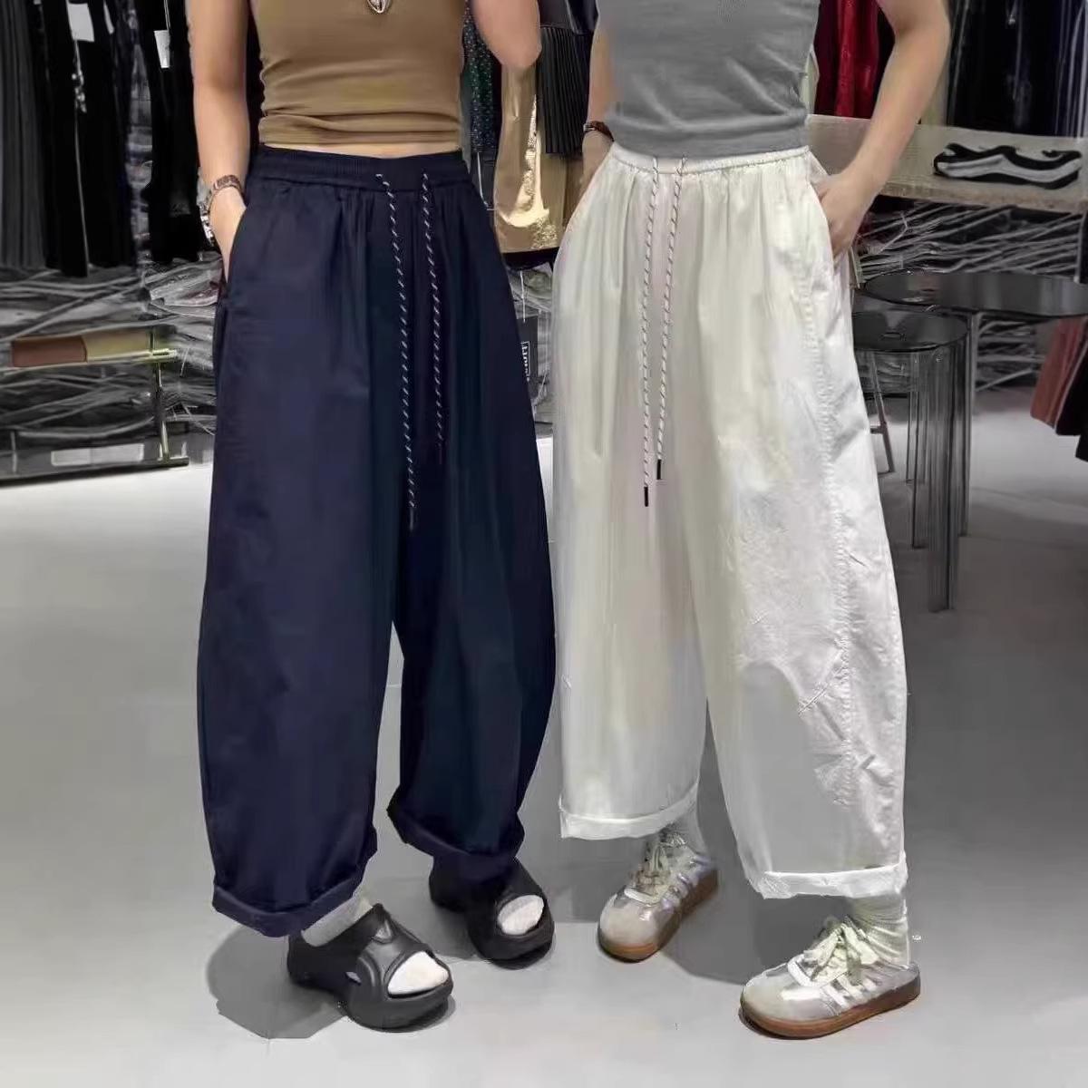 

European Style Women s Wide-Leg Balloon Pants - High Waist, Slimming Retro Carrot Pants for Spring/Summer 2026 4XL грязно-белый