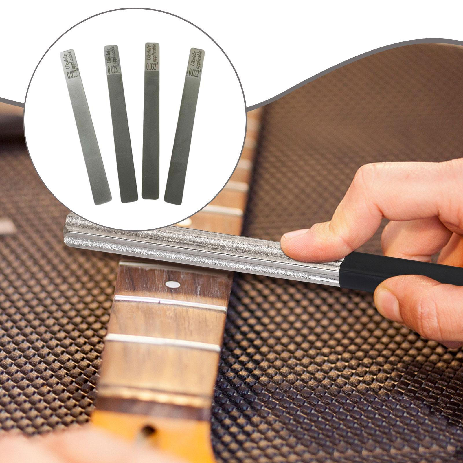 

4 Pieces Guitar Nut files Sturdy Accessory for DIY Enthusiasts Luthier Repair Tool Kit Repairing