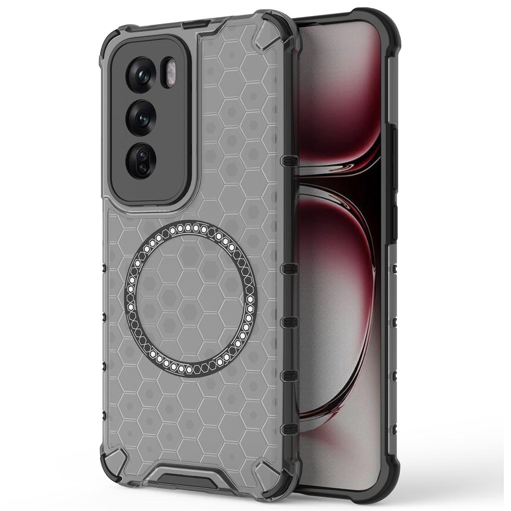 Für Oppo Reno12 5G (Global) Magnetische Hülle Honeycomb Hybrid Serie TPU+PC Handyhülle