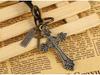Trendy European & American Cross Cowhide Necklace