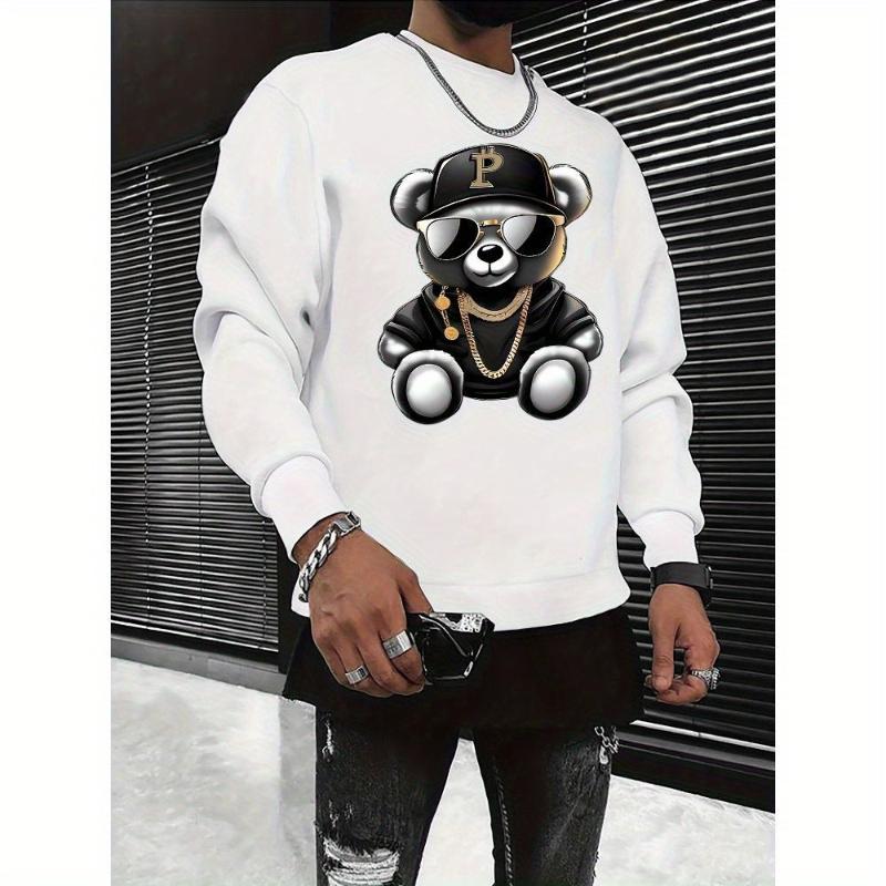 Men's Crew Neck Sweatshirt, 2-Way Stretch & Comfortable, Ideal for Active Lifestyles & Errands