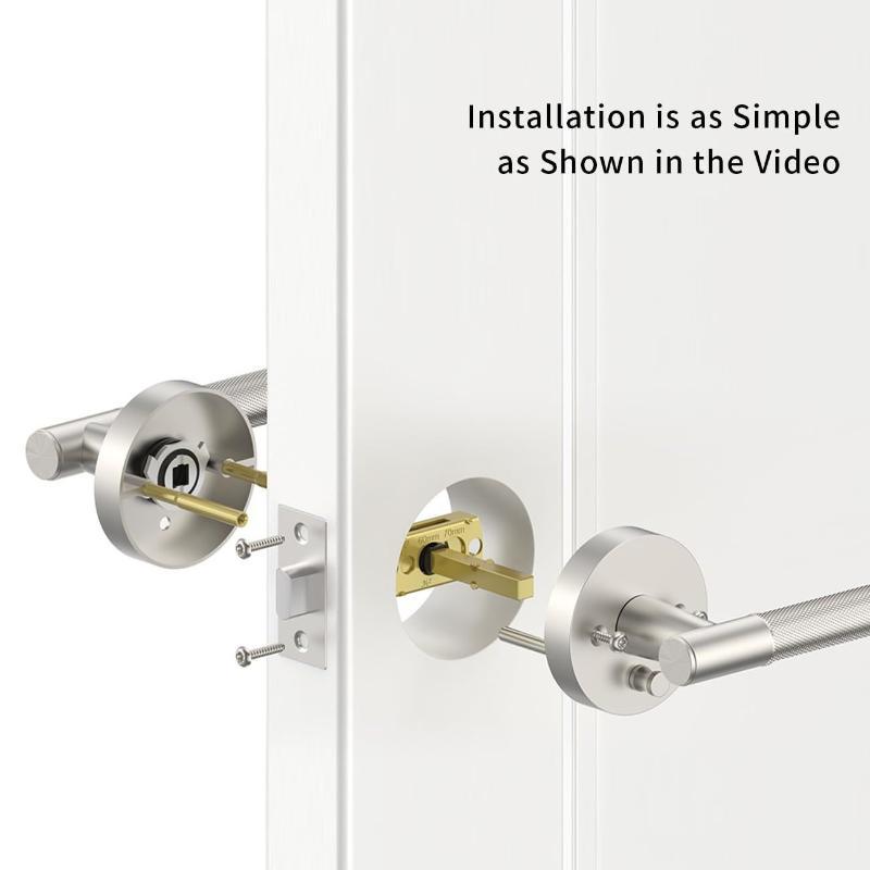 American Simple Black Bathroom Lock Bathroom Home Interior Bathroom Door Handle Wooden Door Lock Knurled Privacy Lock