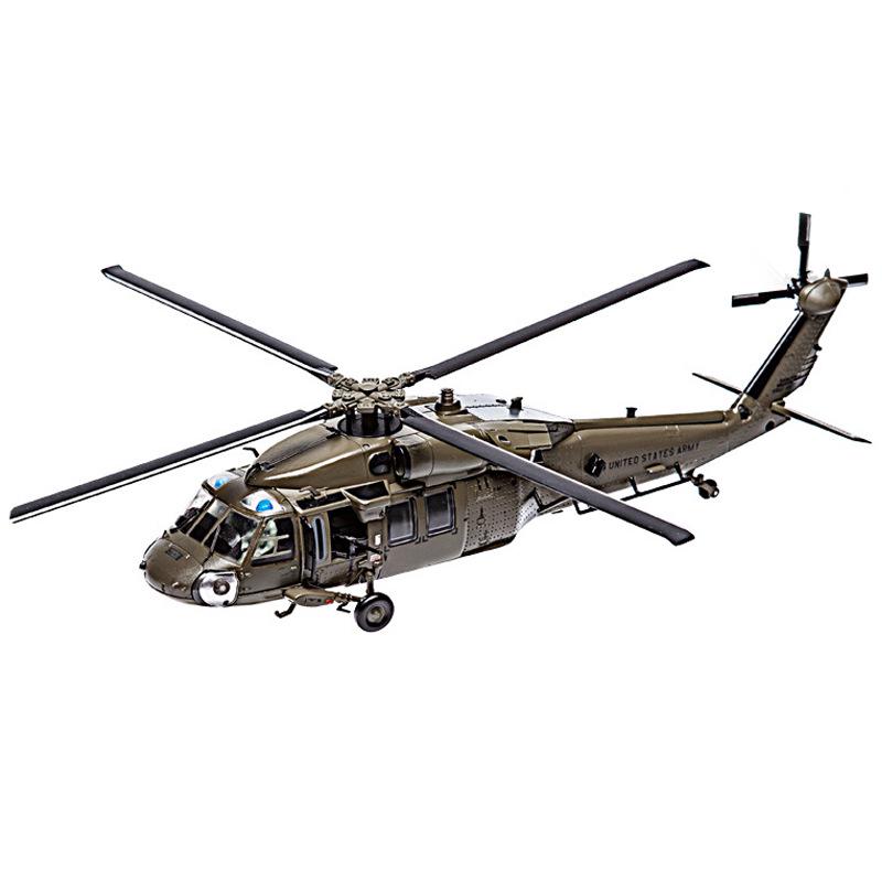 1:Модель вертолета UH-60 Black Hawk 72-го масштаба - Игрушка-симулятор из сплава для домашнего декора и коллекции