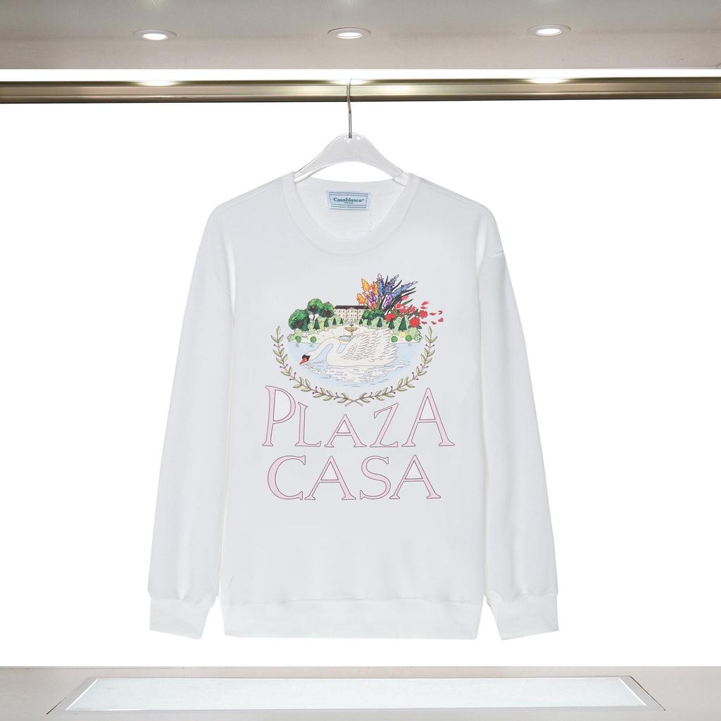 Casablanca Autumn/Winter Celebrity Round Neck Hoodie with Letter Logo Print