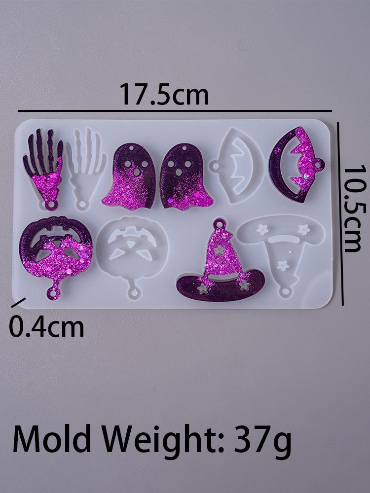 

DIY Halloween Earrings Pendants Epoxy Resin Molds Skull Pumpkin Ghost Earring for Silicone Mold Craft Jewelry Making Accessories