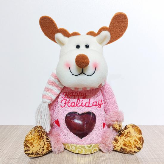 Christmas Apples Gift Bag Zipper Holiday Gift Pouch with Santa & Snowman Print Reusable Packaging for Candy Toys And Presents