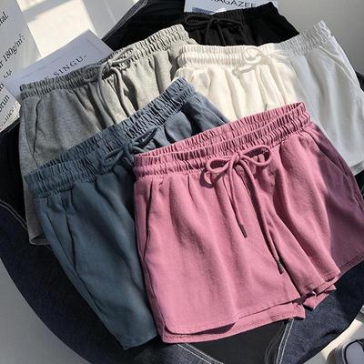 Women's High-Waist Elastic Sports Shorts: 2025 Summer Loose Casual Wide-Leg Pajamas