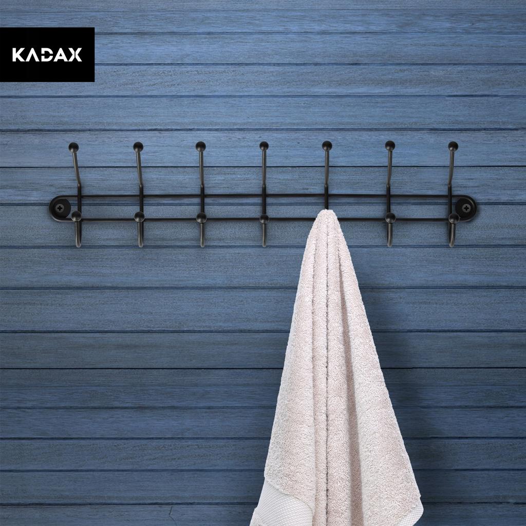 KADAX Clothes Hanger Holder Black 5 + 7 Hooks