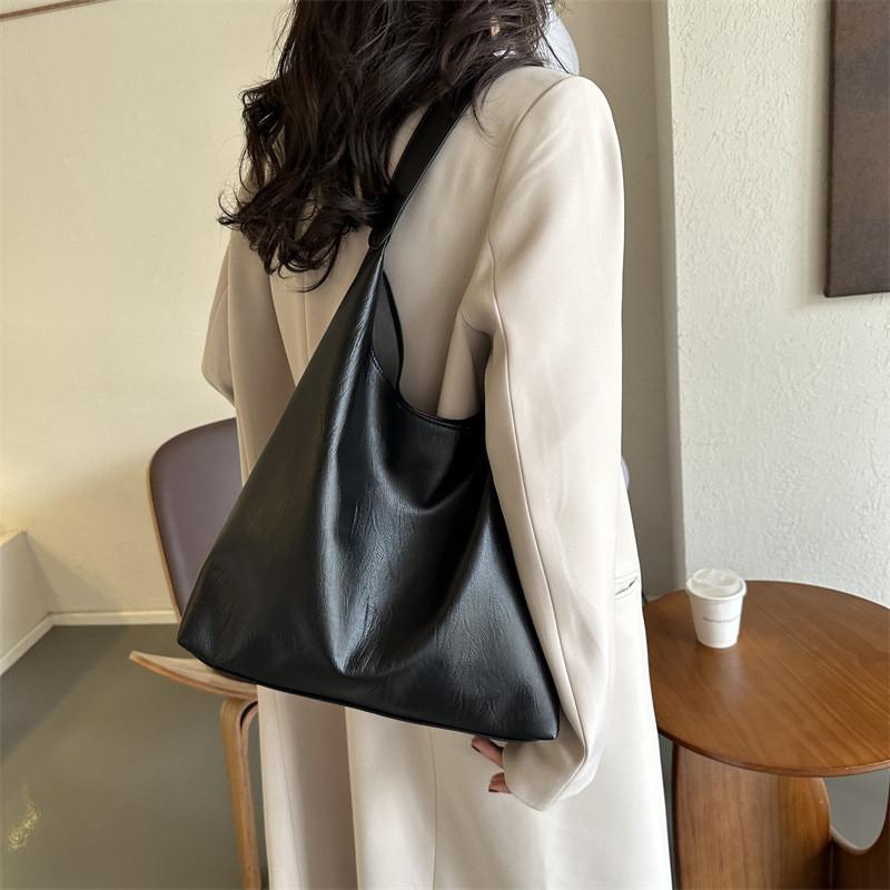 Stylish Pu Tote Bag For Women In Black And Brown Perfect For Casual Commuting