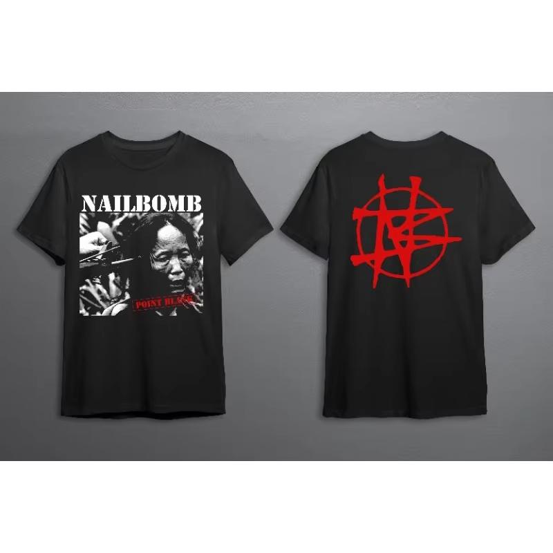 

В НАЯВНОСТІ Футболка NAILBOMB Футболка американського гурту/співака Чоловіча Мода Вуличний Хіп-хоп З коротким рукавом Жіночий Топ з круглим вирізом M